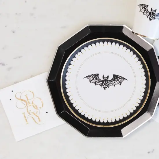 SPOOKY WHITE COCKTAIL NAPKINS {2}