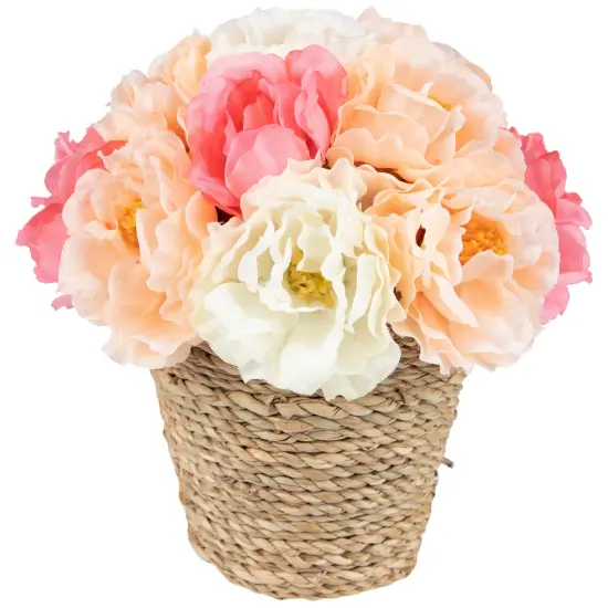 Northlight Hydrangea Springtime Artificial Flower Pot - 6" - Pink {3}