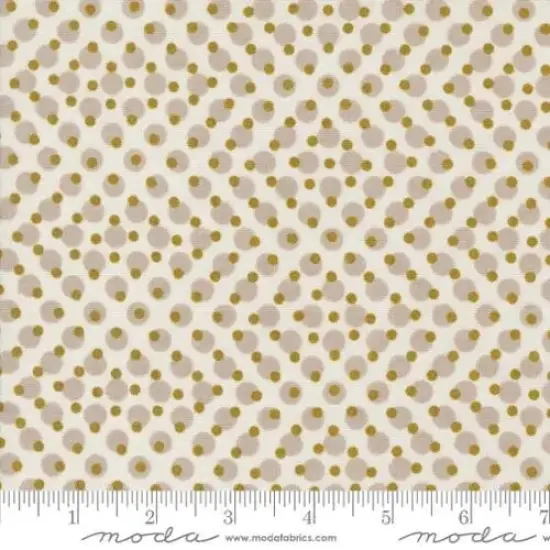 Pine Valley Snow Natural Geometric Dots 44"/45" Fabric Per Yard {1}