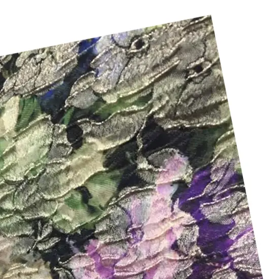 1 Yard Silk Lame Crinkle Print Fabric for Dresses and Evening Wear 44/45 Inches Wide {2}