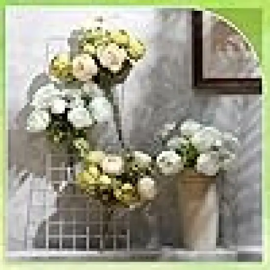 Giant Silk Peony Flowers and Hydrangea Bouquet {3}