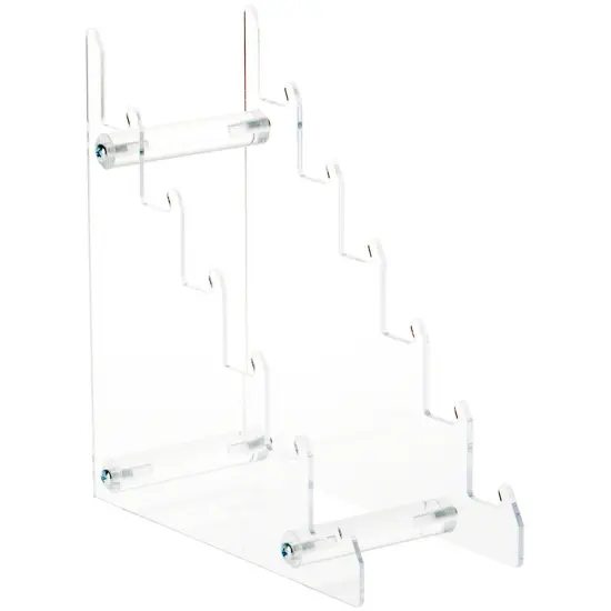 Plymor Clear Acrylic 6-Tier Display Easel, 8.5" H x 3.5" W x 7.75" D (For 6" - 7" Plates) {1}