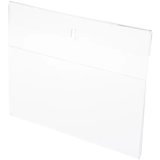 Plymor Clear Acrylic Top-Fold Literature Sign Holder Frame (Wall Mount), 10" W x 8" H {1}