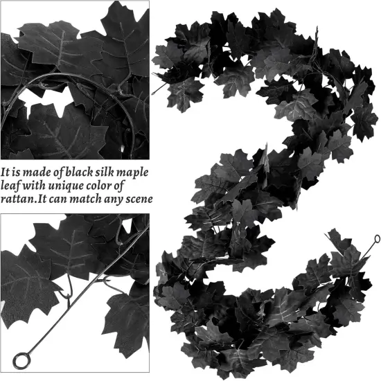 8PCS Halloween Artificial Hanging Fall Leave {2}