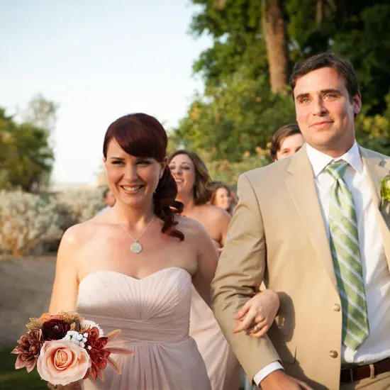 Wedding Bouquets for Bridesmaids Bride Burnt Orange Artificial Dahlia Handmade Silk Rose Bouquet Holding Flowers for DIY Arrangement {6}