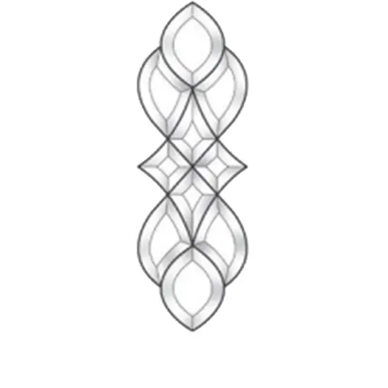 4-3/4" x 14-1/4" Exquisite Clear Glass Bevel Cluster EC596 {1}