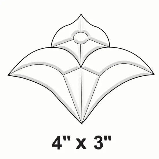 4" x 3" Exquisite Clear Glass Bevel Cluster EC346 {2}