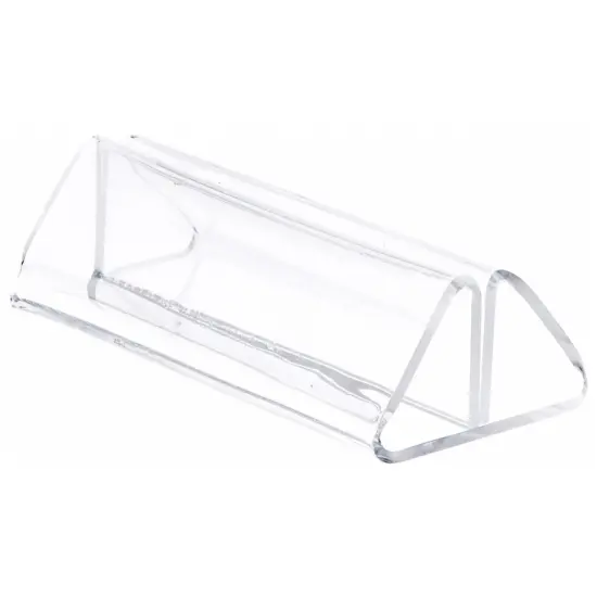 Plymor Clear Acrylic Pinch-Style Sign Clip Display with Label Front, 4" W x 1.875" D x 1.25" H {1}