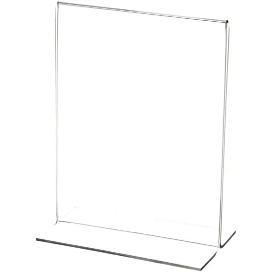Plymor Clear Acrylic Sign Display / Literature Holder (Bottom-Load), 5.5" W x 7" H {1}