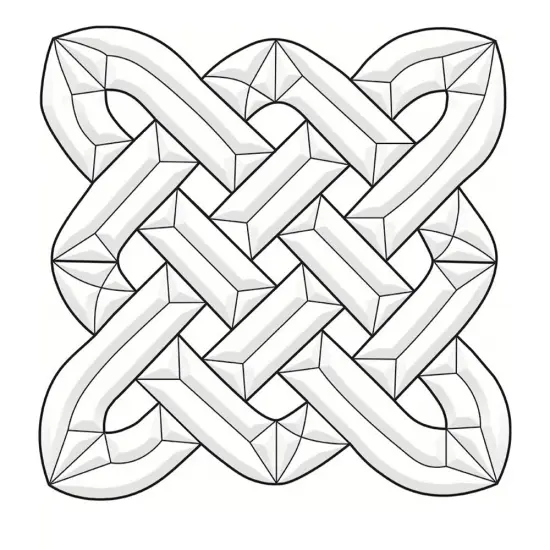 7-3/8" x 7-3/8" Exquisite Clear Glass Celtic Square Bevel Cluster EC829 {2}