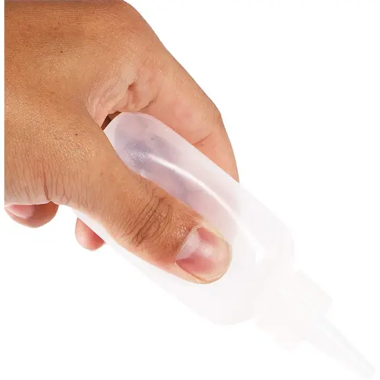 Juvale Boston Round Squeeze Bottles with Red Caps (2 oz, White, 24 Pack) {4}