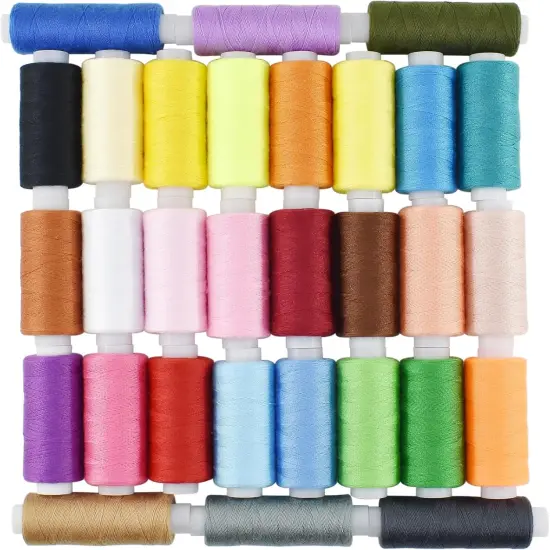 Polyester Sewing Thread, 30 Spools of 250 Yards Each {1}