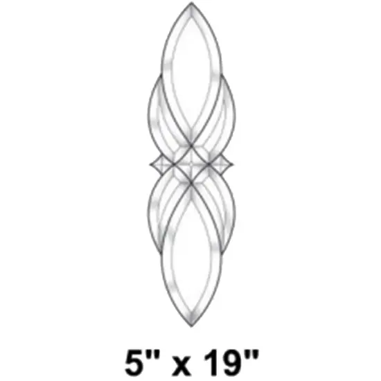 5" x 19" Exquisite Clear Glass Bevel Cluster EC599 {2}