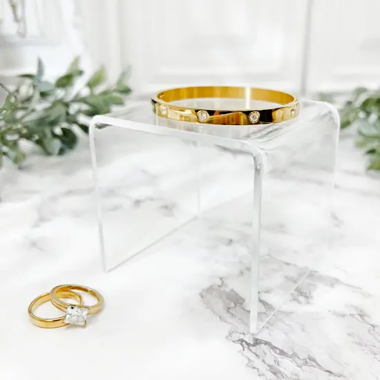 Plymor Clear Acrylic Square Display Riser, 3" H x 3" W x 3" D (1/8" thick) {4}