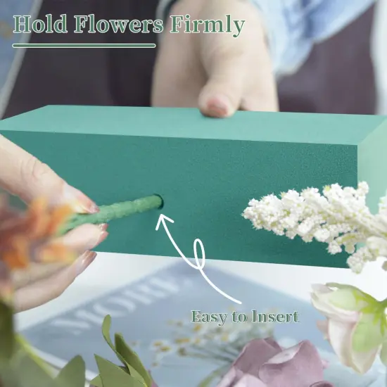 Floral Foams Blocks 4Pcs (7"L x 3.5"W x 2.1''H) Green Wet Dry Flower Foam Bricks Large Florist Plant Foam for Artificial and Fresh Flower Arrangement {5}