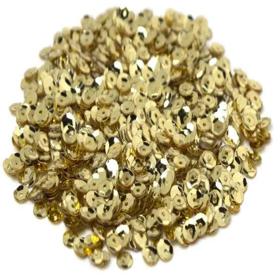 CousinDIY Cupped Sequins-Gold, 5mm 800/Pkg {5}