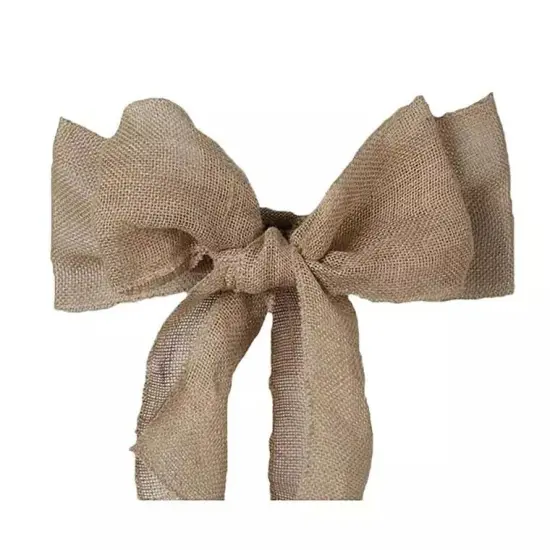 10 Burlap Natural CHAIR SASHES Wedding Decorations {1}
