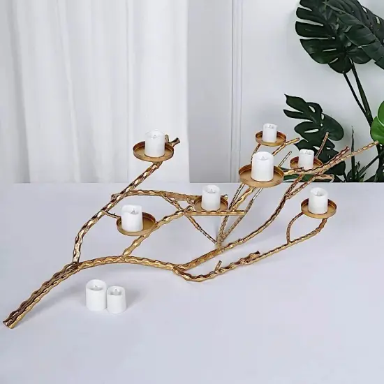 3 feet Gold Metal Manzanita Tree Branch Candelabra Candle Holders Events Decor {4}