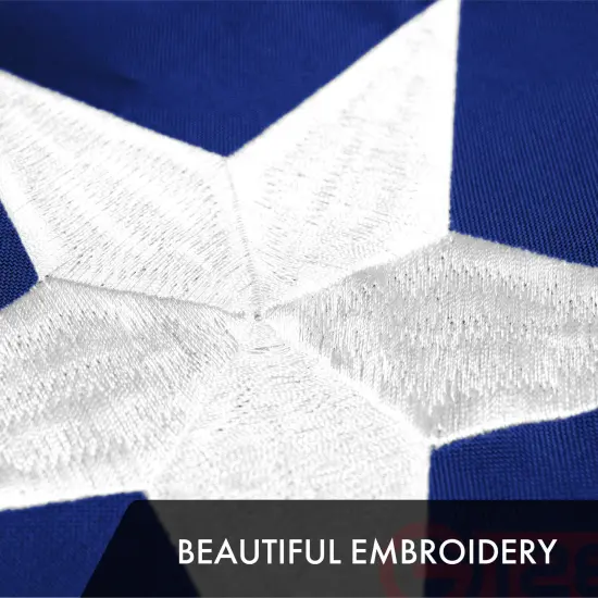 G128 3 Pack: North Carolina State Flag | 4x6 Ft | ToughWeave Series Embroidered 300D Polyester | Embroidered Design, Indoor/Outdoor, Brass Grommets {3}