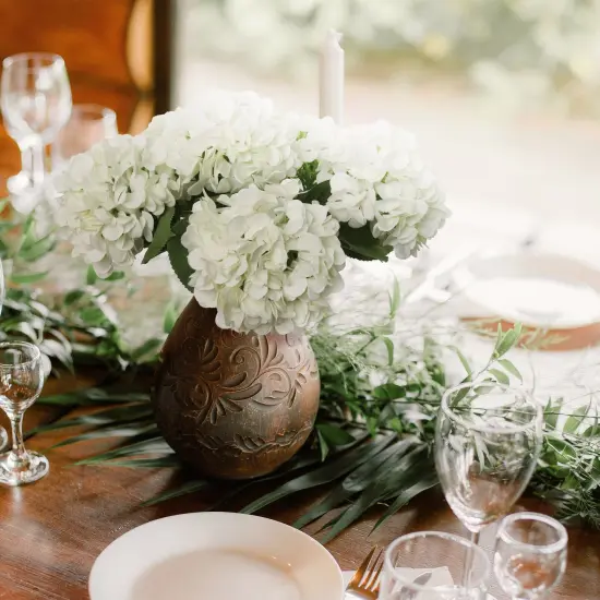 2PC 18" Cream Hydrangea Stems - Large 7" Blooms, Home Decor - Ideal for Bouquets, Centerpieces - Timeless All-Season Elegance, Floral Home by Artificial Flowers {5}