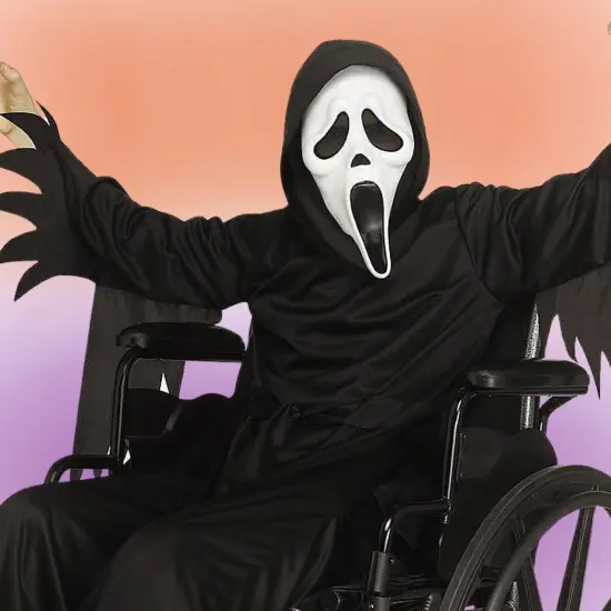 Kids ScreamT Ghost Face Adaptive Costume with Mask Polyester {4}