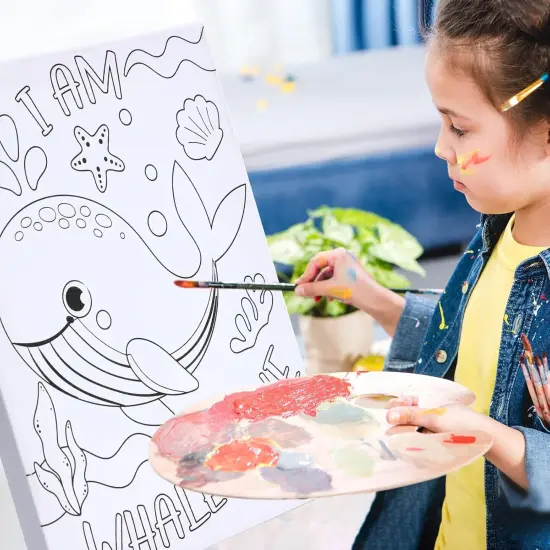 6 Pieces Pre Drawn Painting Canvas - 8 x 10 Inch (Animal) {5}