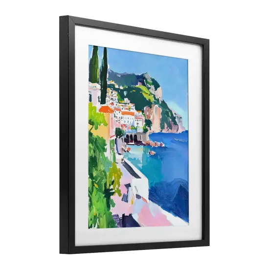 Stupell Industries Colorful Italian Coast Framed Print Under Glass, design by Riley B {3}