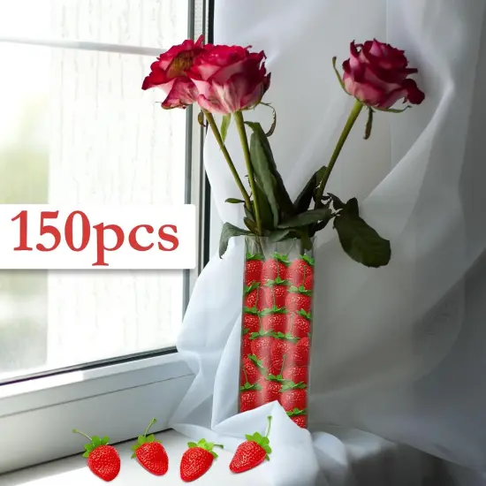 150 Pcs Artificial Strawberries {2}