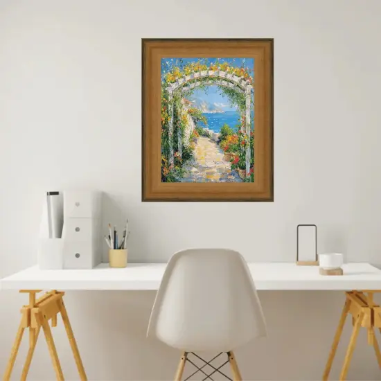 Wide Scoop Brushed Gold Picture Frame 10x14 frame {7}