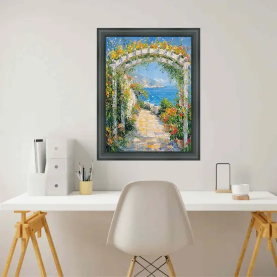 Round Matte Black Picture Frame 27x40 frame {4}