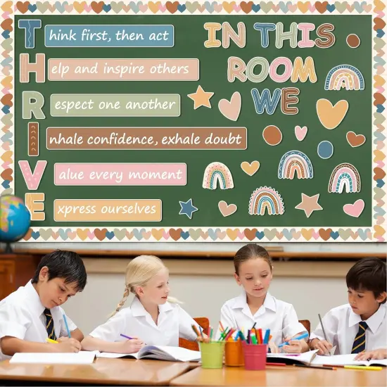 Boho Motivational Bulletin Board Set Decor {4}