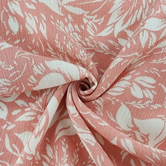 1 Yard Rayon Crinkle Fabric 50/52" Wide, Lightweight Canyon Sunset Crepon for Apparel {1}