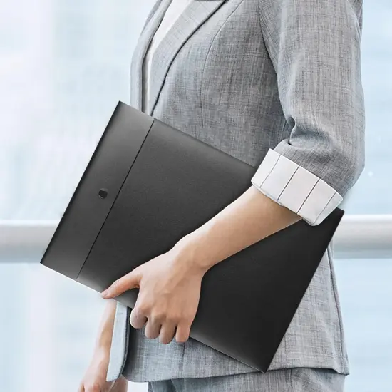 Vertical File Folders Poly Filing Envelope - (Pack of 5, Black) {5}