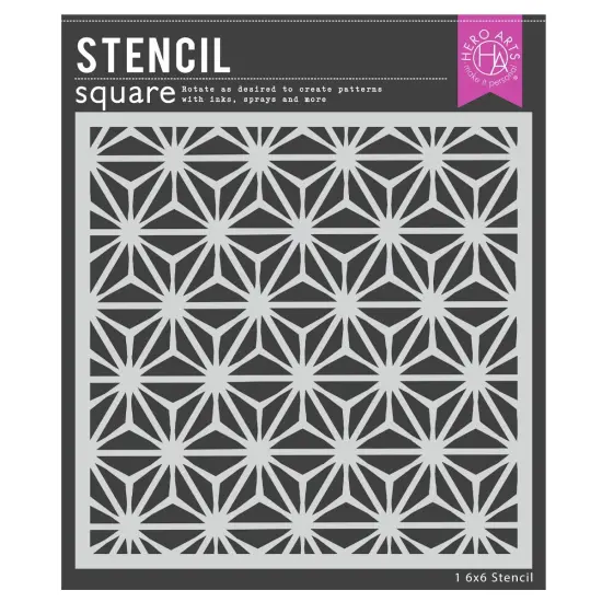 Hero Arts Stencil 6"X6"-Asana Pattern {1}