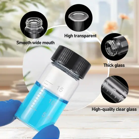 18 Pack 20ml Glass Sample Vial Bottles {2}