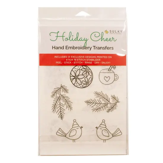 Sulky Stick 'n Stitch Water-Soluble Embroidery Transfers-Holiday Cheer {1}