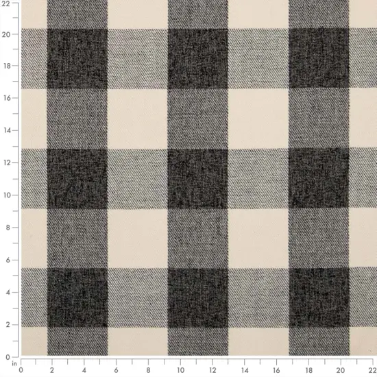 Buffalo Coal - Black Check & Houndstooth,Plaid Upholstery Fabric 54 Inches" {3}