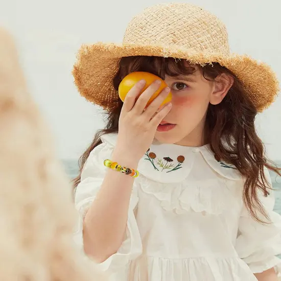 Aipridy Assortment European Large Hole Beads Spacer Beads Rhinestone Craft Beads for DIY Charms Bracelet Jewelry Making (Green-Orange-Lemon) {2}