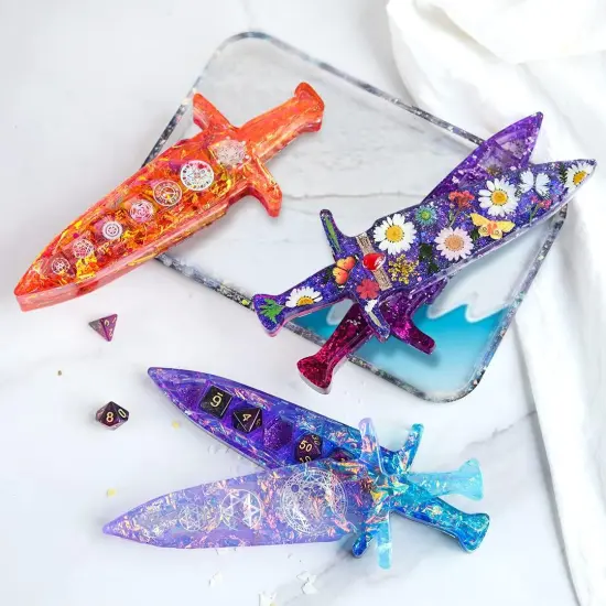 LET'S RESIN Resin Dice Box Mold for Mini Size DND Dices, Silicone Box Molds for Polyhedral Dices Set, Resin Casting Molds for Dice Case Making, DIY Gift for Dice Lovers {3}