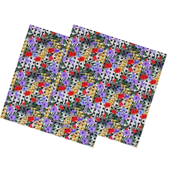 Flowers on Dots Printed Spandex Fabric {3}