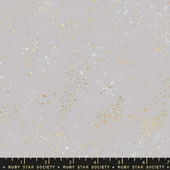 Grey Dove Speckled Metallic Cotton Wideback Fabric per yard {1}