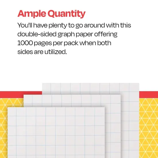 School Smart Graph Paper, 15 lbs, 10 x 10 Inches, White, 500 Sheets {4}