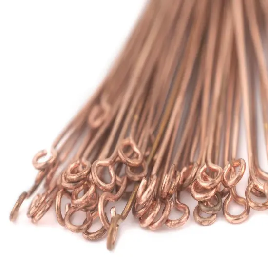 The Bead Chest Copper 21 Gauge 3 Inch Eye Pins (Approx 100 pieces) {3}