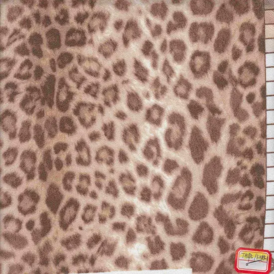 1 Yard Techno Crepe Animal Print Knit Fabric 220 GSM, 58/60&Prime; Wide Polyester Spandex Blend TAUPE/KHAKI {2}