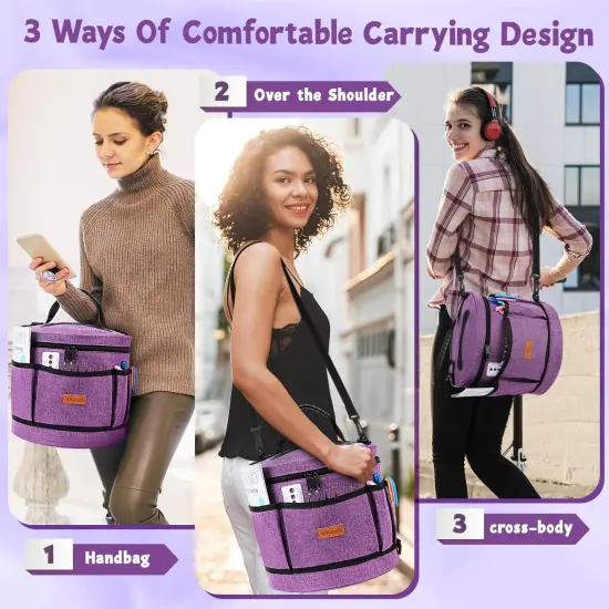 Crochet Kit for Beginners, Beginner Crochet Kit for Adults and Kids Crochet Kits Includes Crochet Hooks Knitting Bag Crochet Yarn for Crocheting Instruction Knitting Kit Crochet Supplies Gift {6}