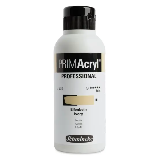 Schmincke Primacryl Professional Fluid Acrylic - Ivory, 250 ml bottle {1}
