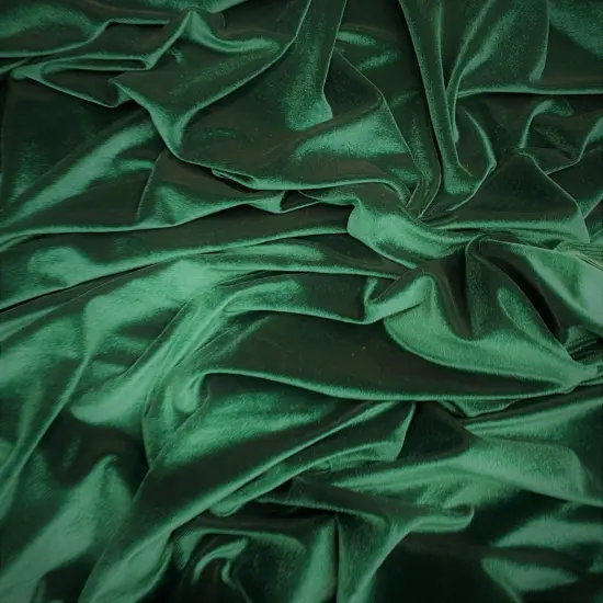1 Yard Emerald Fores Green Stretch Velvet Fabric for Fashion, Costumes, Home Accents, and Crafting 58/60 Inch Wide {2}