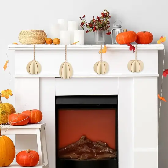 DIY Fall 3D Pumpkins Wood Crafts to Paint for Kids Adults {5}