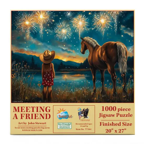 Sunsout Meeting a Friend 1000 pc Jigsaw Puzzle 77164 {4}