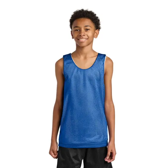 A4&reg; Sprint Youth Reversible Mesh Tank Royal/ White {5}
